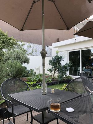 Outdoor seating at Casa Macro in Monterrey