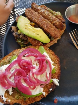 Torta de tempeh at Casa Macro in Monterrey