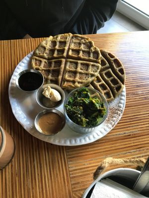 Waffles at Casa Macro in Monterrey