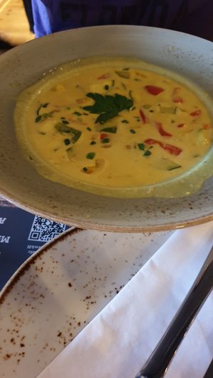 vegane currysuppe at Cafe Central in Flensburg