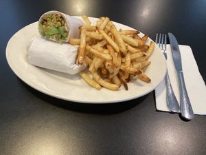 Vegan power wrap  at Fuel Cafe in Hicksville