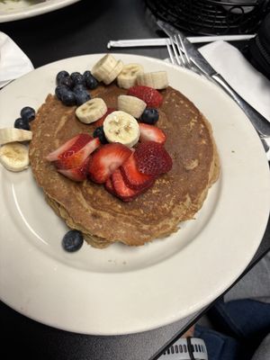 Vegan/gluten free pancakes  at Fuel Cafe in Hicksville