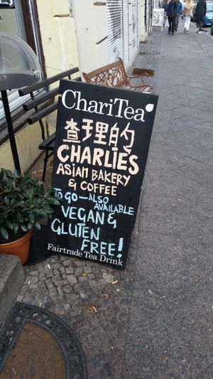 panel at Charlie's Vegan Food & Coffee in Berlin