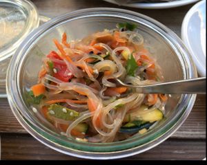 noodle salad at Charlie's Vegan Food & Coffee in Berlin
