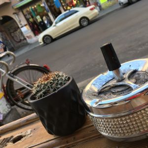 outside at Charlie's Vegan Food & Coffee in Berlin