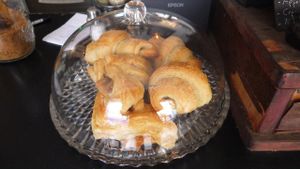 Croissants (nougat, apple, regular) at Charlie's Vegan Food & Coffee in Berlin