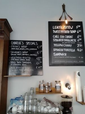 Menu at Charlie's Vegan Food & Coffee in Berlin