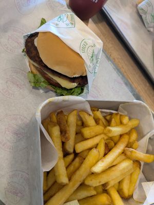 Jalapeno Kicker and fries at Stack'D By Sand & Stone in Milford Haven