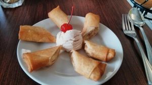 Fried bananas w/ Vegan ice cream! at Go Vegan in Antioch
