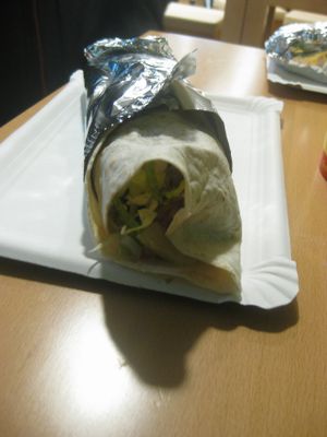 Falafel wrap at Falaferia in Vienna