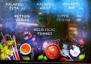 Food is 100% vegan at Falaferia in Vienna