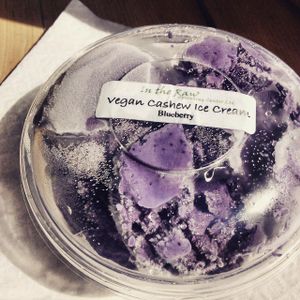 Blueberry cashew ice cream at In The Raw Sprouting Center in Porters Lake