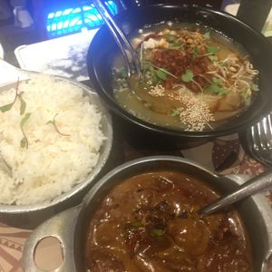 Khao suey and duck curry at Burma Burma in Mumbai