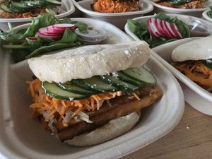 Air Fried Tofu Banh Mi & Side Salad at Ruby Reds Vegan Ready-to-Eat Meals in Washington