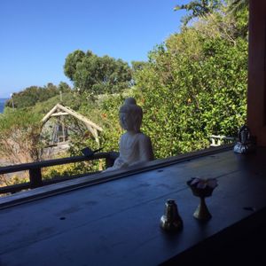 outside  at Tibetan Teahouse and Sophea Gallery in Western Cape