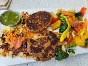 Sausage and Hash at JOi Café in Westlake Village