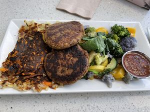Sausage and hash  at JOi Café in Westlake Village