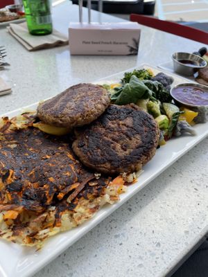 Sausage and hash  at JOi Café in Westlake Village