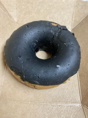 Pumpkin Charcoal Donut (Sun Oven Bakery) at JOi Café in Westlake Village