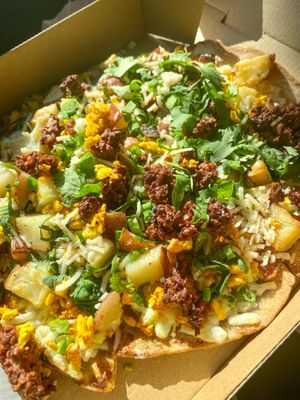 Breakfast Pizza at JOi Café in Westlake Village