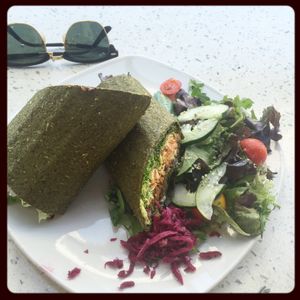 The SouthSider wrap. mm... so good!!!!   at JOi Café in Westlake Village