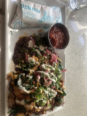 Breakfast scramble with corn tortillas   at JOi Café in Westlake Village