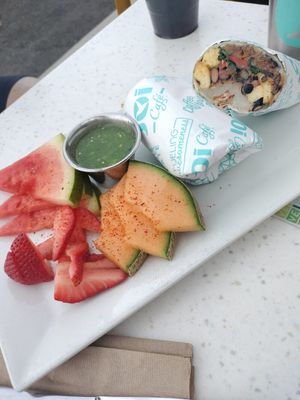 Breakfast Burrito (not great) at JOi Café in Westlake Village