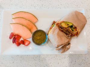 Breakfast burrito  at JOi Café in Westlake Village