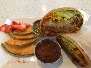 Breakfast burrito  at JOi Café in Westlake Village