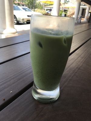 Iced Matcha with Oat Milk at JOi Café in Westlake Village