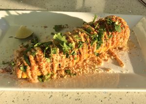 Street corn. Delicious! at JOi Café in Westlake Village
