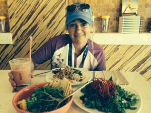 shiva bowl, hula kale salad, pad thai and R&R smoothie. and yes i ate all of it it was so good! at JOi Café in Westlake Village