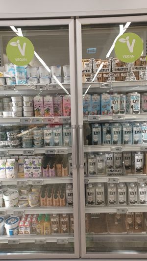 Vegan non diary milk at Kronan in Selfoss