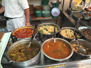 Food selection at A-Ma in Bangkok