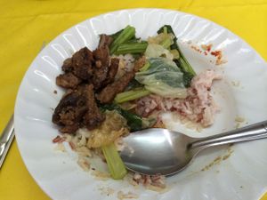 One of the great dishes with meaty mushrooms in top.  at A-Ma in Bangkok