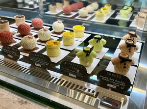 Vegetarian Knit Mousse Cakes at Laylo Cafe in Chamblee
