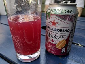 San Pellegrino (July 2022) at Rainbows End Cafe in Glastonbury