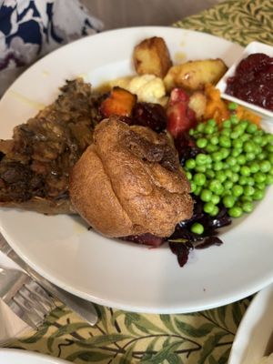 Sundays Roast (vegetarian)  at Rainbows End Cafe in Glastonbury