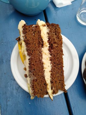 Lemon cake (October 2024) at Rainbows End Cafe in Glastonbury