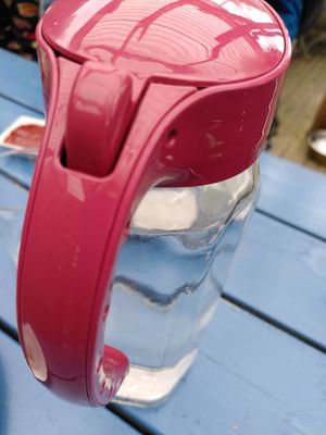 Jug of water (October 2024) at Rainbows End Cafe in Glastonbury