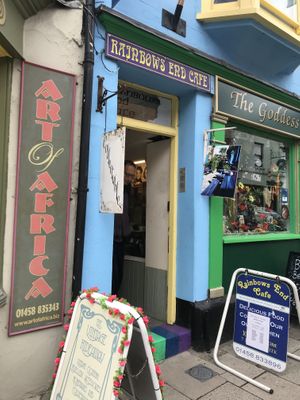Entrance - almost missed it!  at Rainbows End Cafe in Glastonbury