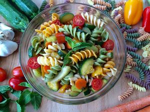 Notre salade arc-en-ciel - our Rainbow Salad ... at Cafe Nutrimania in Montreal