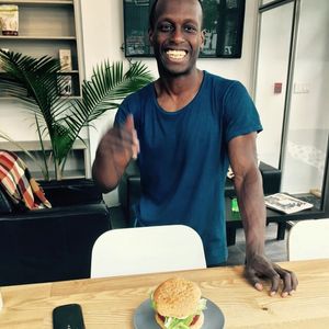 A vegan plant-based athlete and fitness coach - where does he get all his nutrition, his vitality ? ... the answer ... from the plants ! at Cafe Nutrimania in Montreal