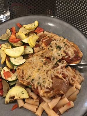 Vegan chicken Parm at Picazzo's Organic Italian Kitchen in Tempe