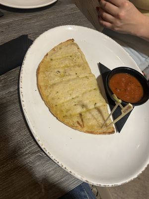 Vegan cheesebread - excellent  at Picazzo's Organic Italian Kitchen in Tempe