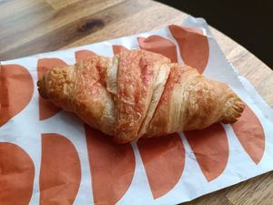 Vegan raspberry croissant at Cornish Bakery Exeter  in Exeter