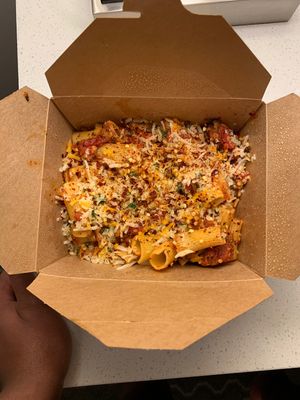 chiken pasta bake at MeeT on Main in Vancouver