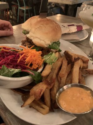 Burger at MeeT on Main in Vancouver