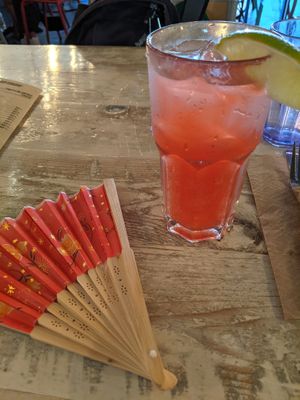 Hibiscus limeade at MeeT on Main in Vancouver