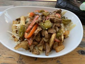Philly Cheesesteak Poutine  at MeeT on Main in Vancouver
